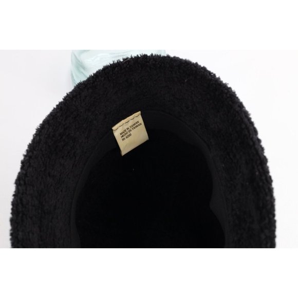 Vintage 90s Streetwear Blank Textured Knit Bucket Hat Cap Black Womens One Size main image 5